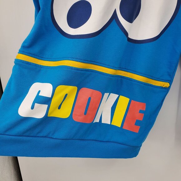 Universal Studios Japan Cookie Monster Zipper Pocket Pullover Sweatshirt Medium - Picture 11 of 11